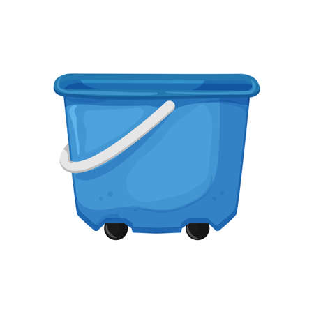 empty plastic bucket container cartoon. empty plastic bucket container sign. isolated symbol vector illustrationのイラスト素材