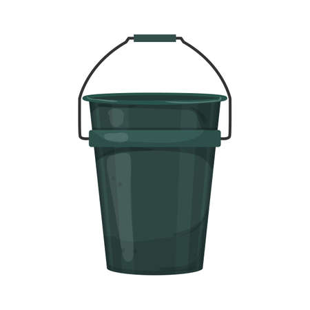 plastic plastic bucket container cartoon. plastic plastic bucket container sign. isolated symbol vector illustrationのイラスト素材