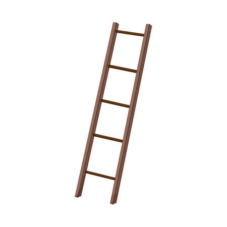 climbing step ladder safety cartoon. climbing step ladder safety sign. isolated symbol vector illustrationのイラスト素材