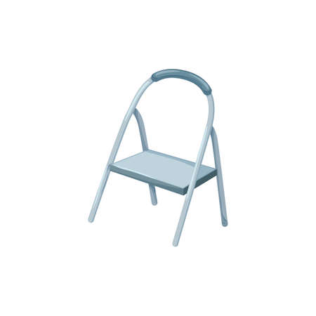 service step ladder safety cartoon. service step ladder safety sign. isolated symbol vector...