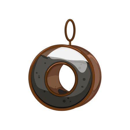nature feeder bird cartoon. nature feeder bird sign. isolated symbol vector illustrationのイラスト素材