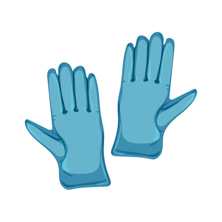 wool mittens gloves winter cartoon. wool mittens gloves winter sign. isolated symbol vector illustrationのイラスト素材