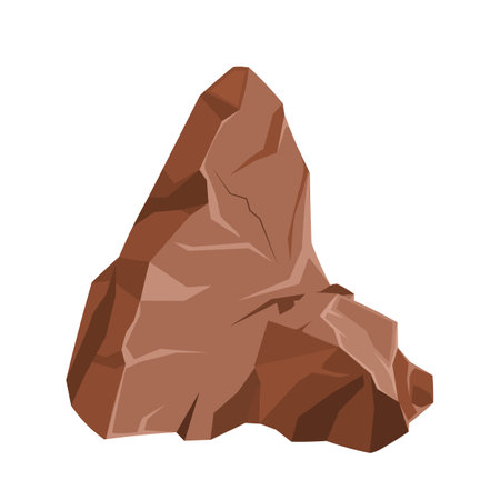 rock stone cartoon. nature mountain, cliff boulder, landscape natural, texture rocky, pile big rock stone vector illustrationのイラスト素材