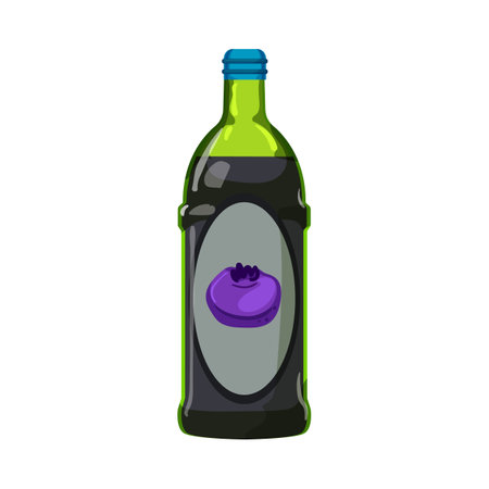 glass juice bottle cartoon. glass juice bottle sign. isolated symbol vector illustrationのイラスト素材