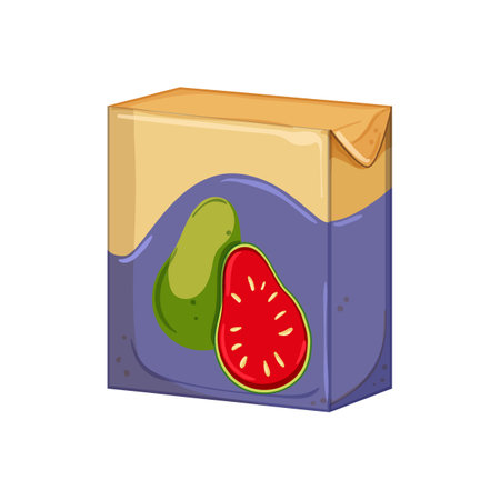 sweet juice pack cartoon. sweet juice bottle sign. isolated symbol vector illustrationのイラスト素材