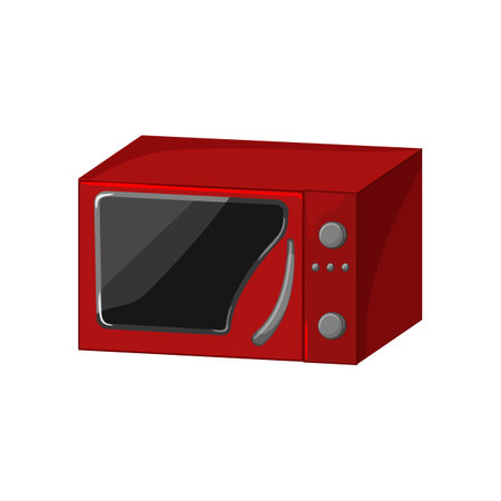appliance microwave oven cartoon. appliance microwave oven sign. isolated symbol vector illustrationのイラスト素材