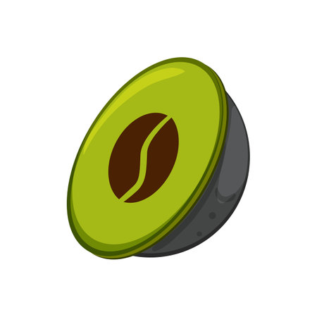 pod capsule coffee cartoon. pod capsule coffee sign. isolated symbol vector illustrationのイラスト素材