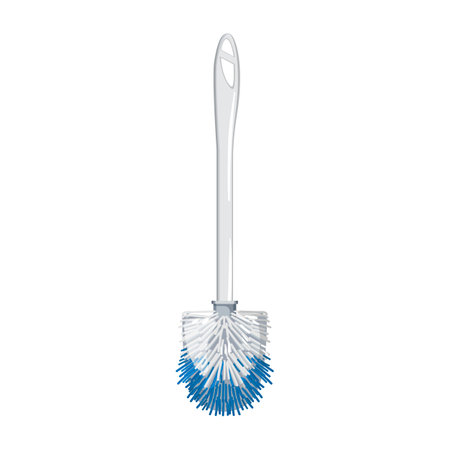 wc toilet brush cartoon. wc toilet brush sign. isolated symbol vector illustrationのイラスト素材