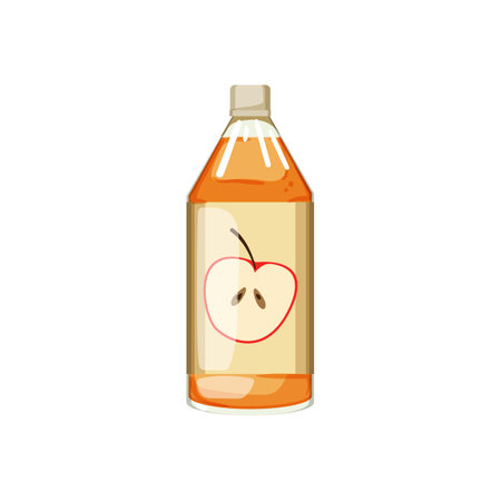cider vinegar bottle cartoon. cider vinegar bottle sign. isolated symbol vector illustrationのイラスト素材