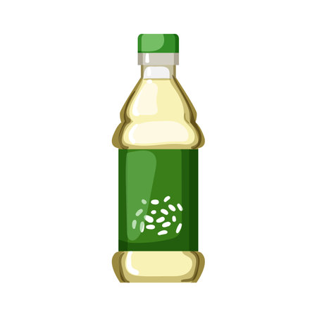 organic vinegar bottle cartoon. organic vinegar bottle sign. isolated symbol vector illustrationのイラスト素材