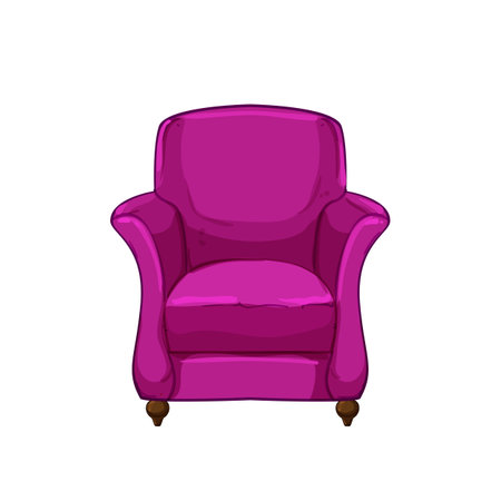 home armchair chair cartoon. home armchair chair sign. isolated symbol vector illustrationのイラスト素材