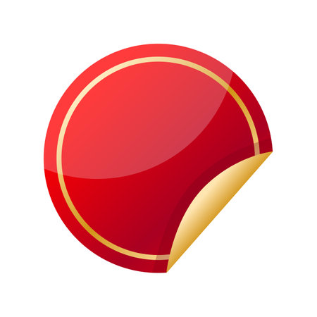 sticker ribbon cartoon. banner label, tag design, red sale, sign badge, new template, flag paper sticker ribbon vector illustrationのイラスト素材