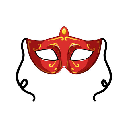venice carnival mask cartoon. venice carnival mask sign. isolated symbol vector illustrationのイラスト素材