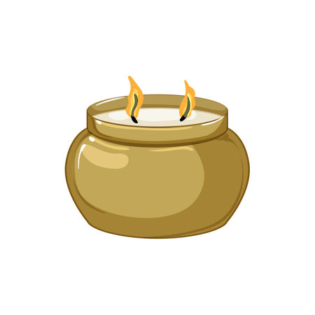 wax scented candle cartoon. wax scented candle sign. isolated symbol vector illustrationのイラスト素材