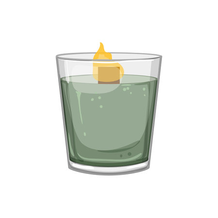 flame scented candle cartoon. flame scented candle sign. isolated symbol vector illustrationのイラスト素材