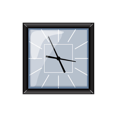 hour wall clock cartoon. hour wall clock sign. isolated symbol vector illustrationのイラスト素材