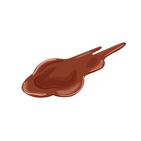 chocolate paste spash cartoon. food cocoa, dessert sweet, brown cream, ingredient dark, tasty spread, cacao chocolate paste spash vector illustrationのイラスト素材