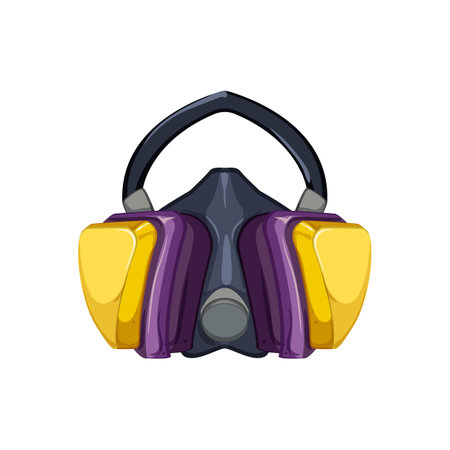 protection respirator mask cartoon. protection respirator mask sign. isolated symbol vector illustrationのイラスト素材