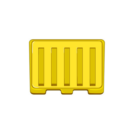 barricade road barrier cartoon. barricade road barrier sign. isolated symbol vector illustrationのイラスト素材