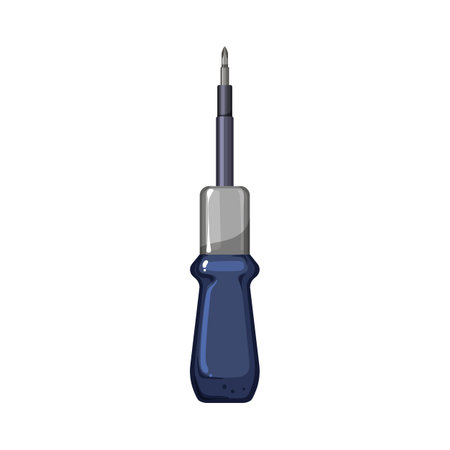 instrument screwdriver tool cartoon. instrument screwdriver tool sign. isolated symbol vector illustrationのイラスト素材