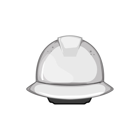 protection helmet builder cartoon. protection helmet builder sign. isolated symbol vector illustrationのイラスト素材
