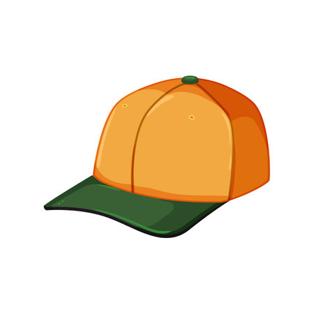 head baseball cap cartoon. head baseball cap sign. isolated symbol vector illustrationのイラスト素材