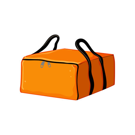 box food delivery bag cartoon. box food delivery bag sign. isolated symbol vector illustrationのイラスト素材