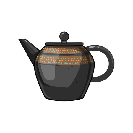 beverage vintage teapot cartoon vector illustrationのイラスト素材