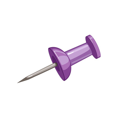 note push pin cartoon vector illustrationのイラスト素材