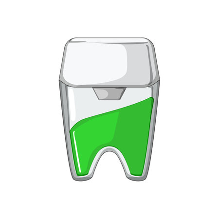 health dental floss cartoon vector illustrationのイラスト素材
