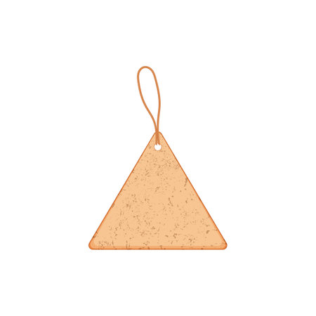 brown paper tag cartoon vector illustrationのイラスト素材