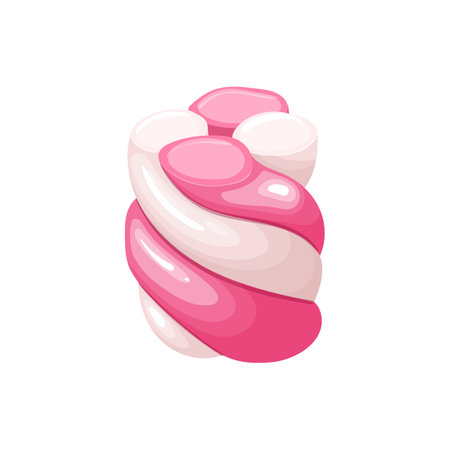 marshmallow food sweet cartoon vector illustrationのイラスト素材