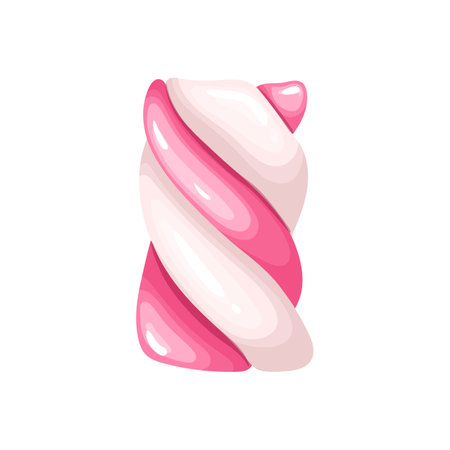 marshmallow food sweet cartoon vector illustrationのイラスト素材
