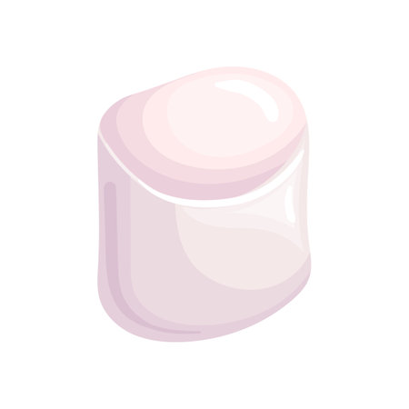 marshmallow food sweet cartoon vector illustrationのイラスト素材