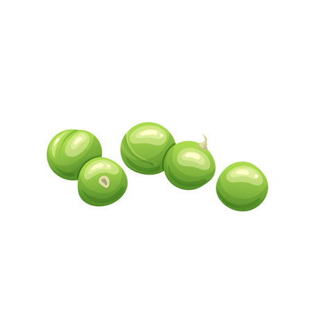 green pea food cartoon vector illustrationのイラスト素材