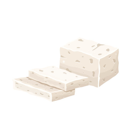 cheese feta white food cartoon vector illustrationのイラスト素材