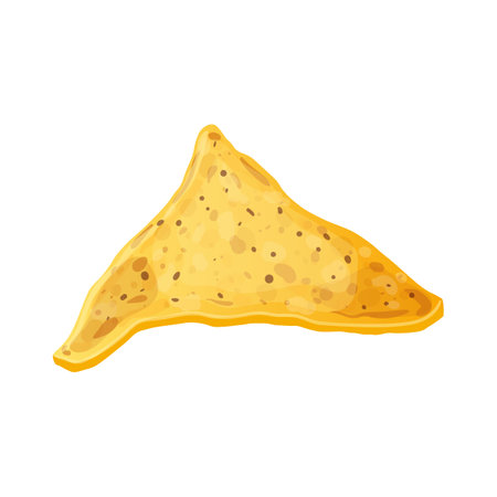 nacho food mexican cartoon vector illustrationのイラスト素材