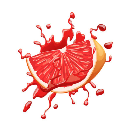 grapefruit juice cartoon vector illustrationのイラスト素材