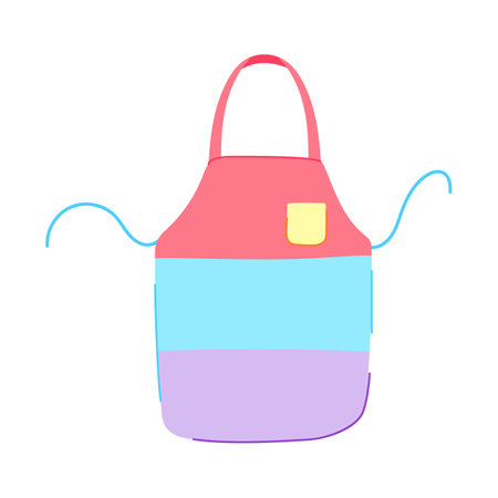 cook apron kitchen cartoon vector illustrationのイラスト素材