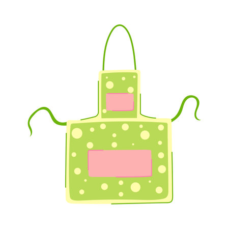 food apron kitchen cartoon vector illustrationのイラスト素材