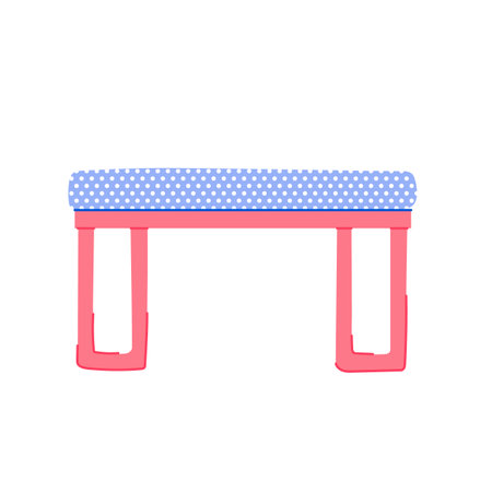 modern bench bedroom cartoon vector illustrationのイラスト素材