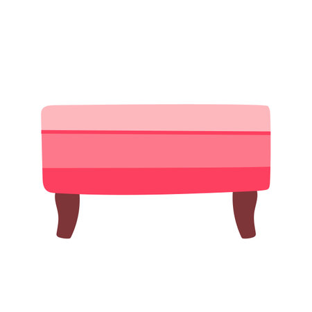 cozy bench bedroom cartoon vector illustrationのイラスト素材