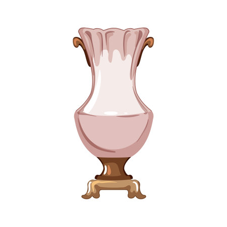 old antique vase cartoon vector illustrationのイラスト素材