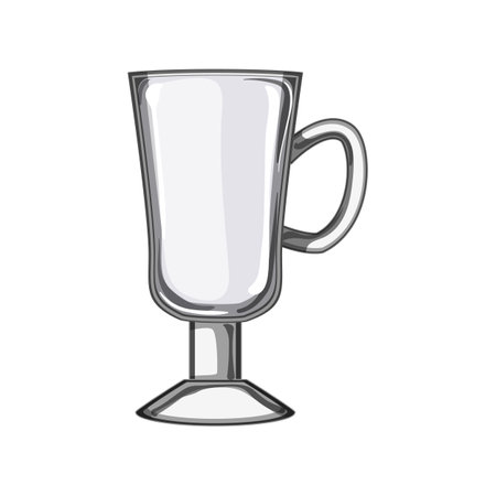 cappucino coffee glass cartoon vector illustrationのイラスト素材