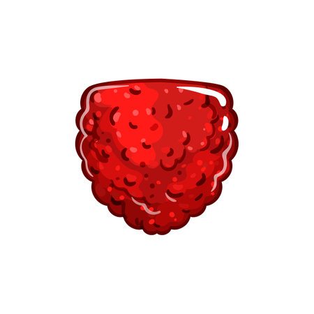raspberry jelly candy cartoon vector illustrationのイラスト素材