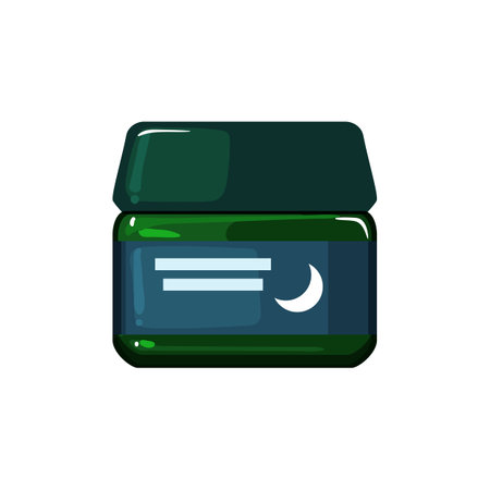 face night cream cartoon vector illustrationのイラスト素材