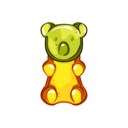 bear jelly candy cartoon vector illustrationのイラスト素材