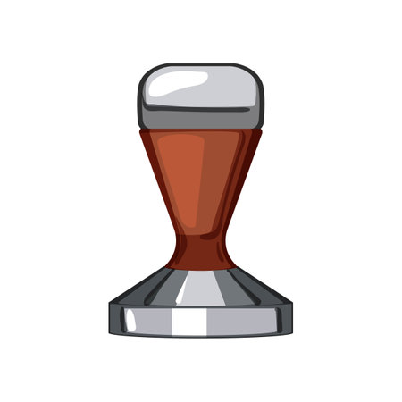 espresso tamper coffee cartoon vector illustrationのイラスト素材