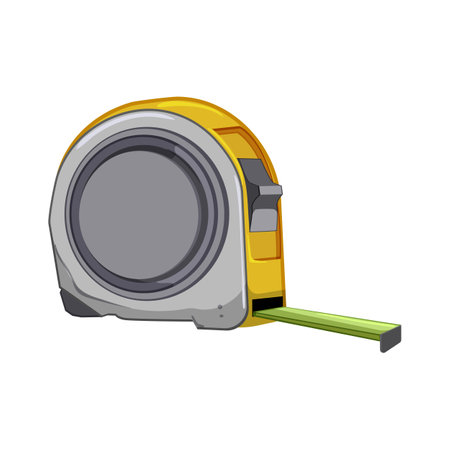 meter tape measure cartoon vector illustrationのイラスト素材