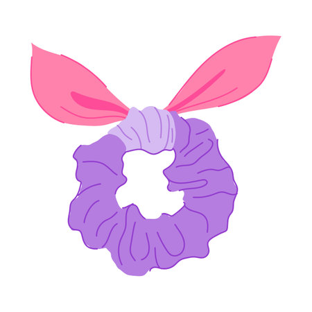 accessory hair scrunchies cartoon vector illustrationのイラスト素材